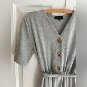 Adorable grey tie-waist Roolee dress.